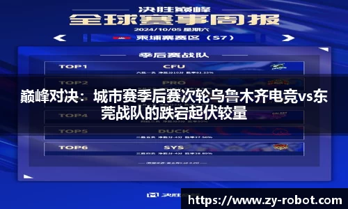 巅峰对决：城市赛季后赛次轮乌鲁木齐电竞vs东莞战队的跌宕起伏较量
